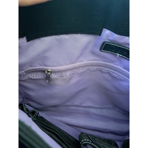 Tignanello Black Tote with Red and Purple Stripes - Picture 8 of 12